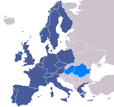 Carte des Etats membres de l'ESA