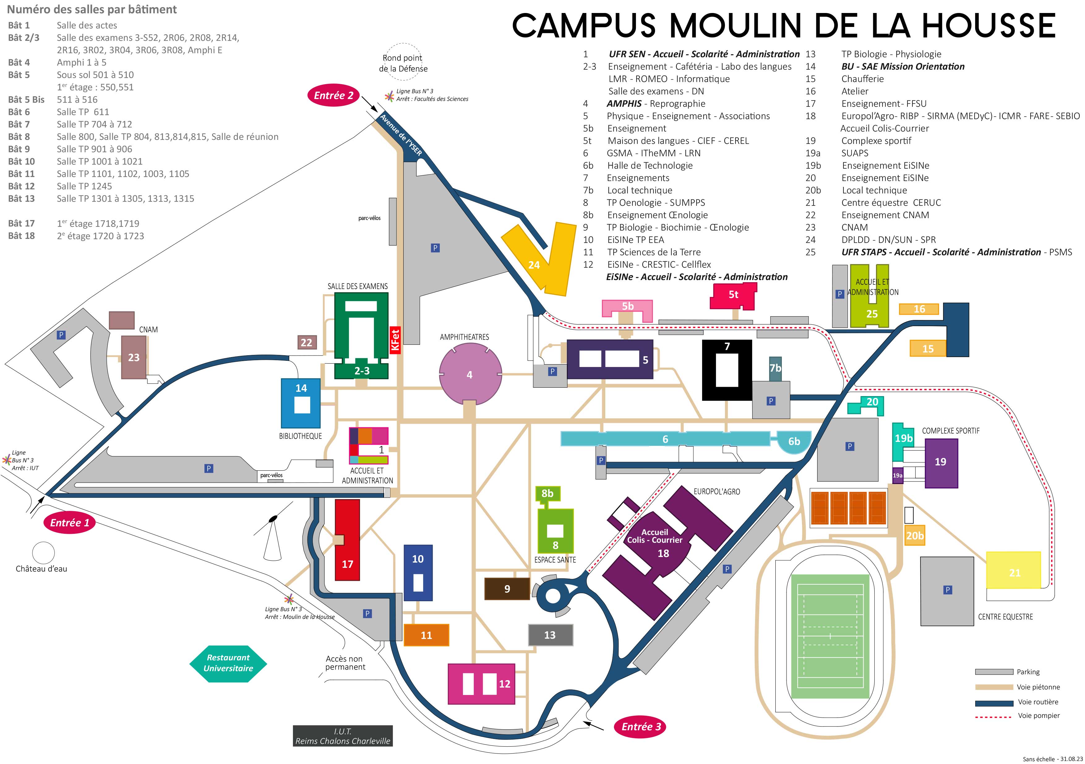 Plan campus Moulin de la Housse