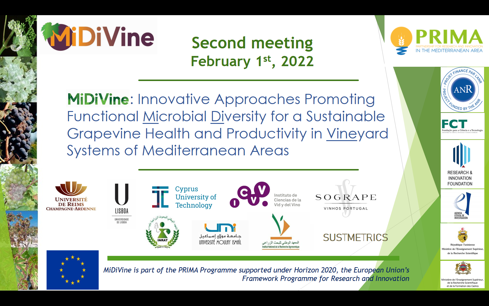 Second meeting agenda MiDiVine