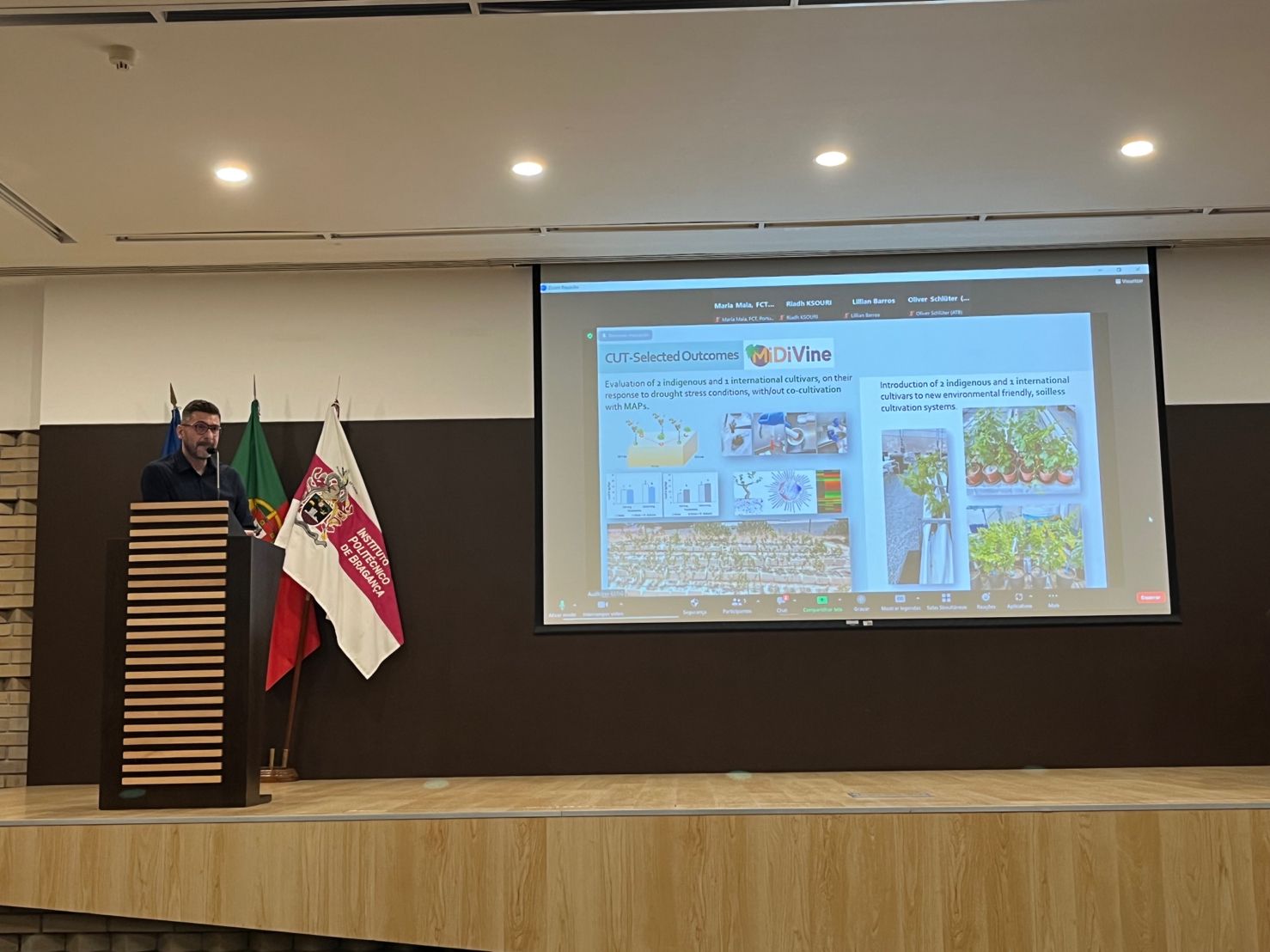 Presentation of MiDiVine at the Polytechnic Institute of Braganca, Portugal