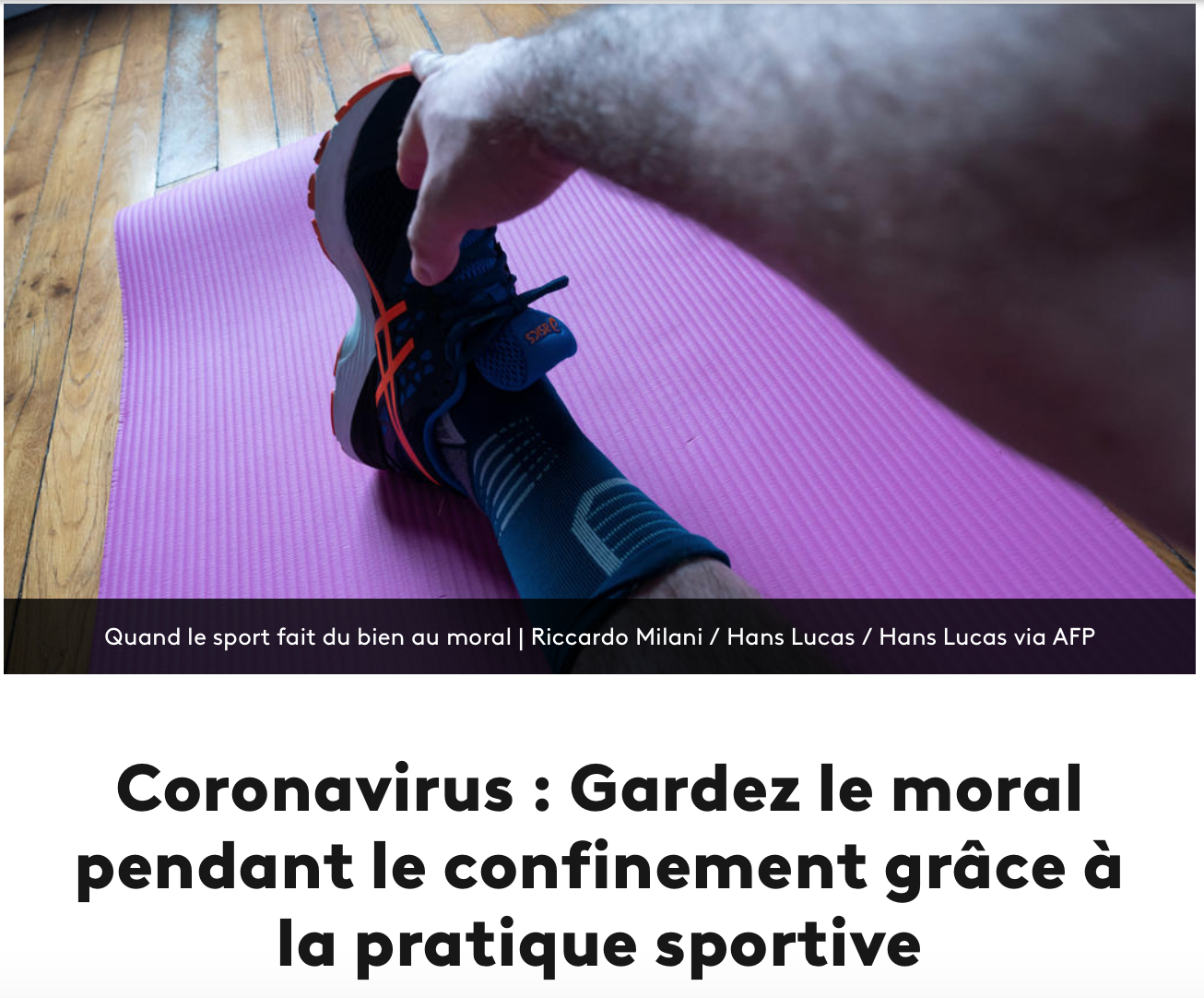 article activité physique