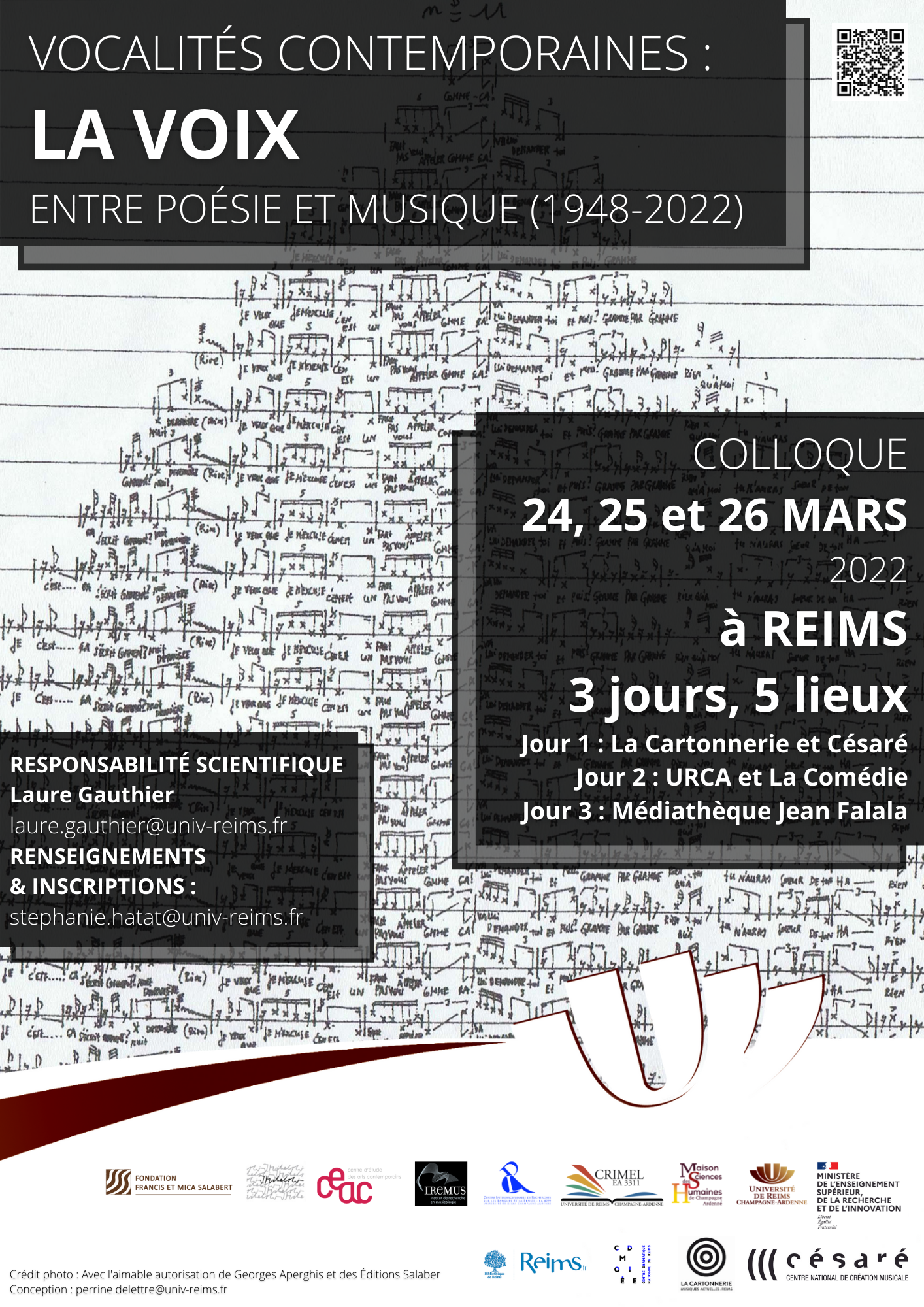 Affiche Colloque Voix Mars 2022