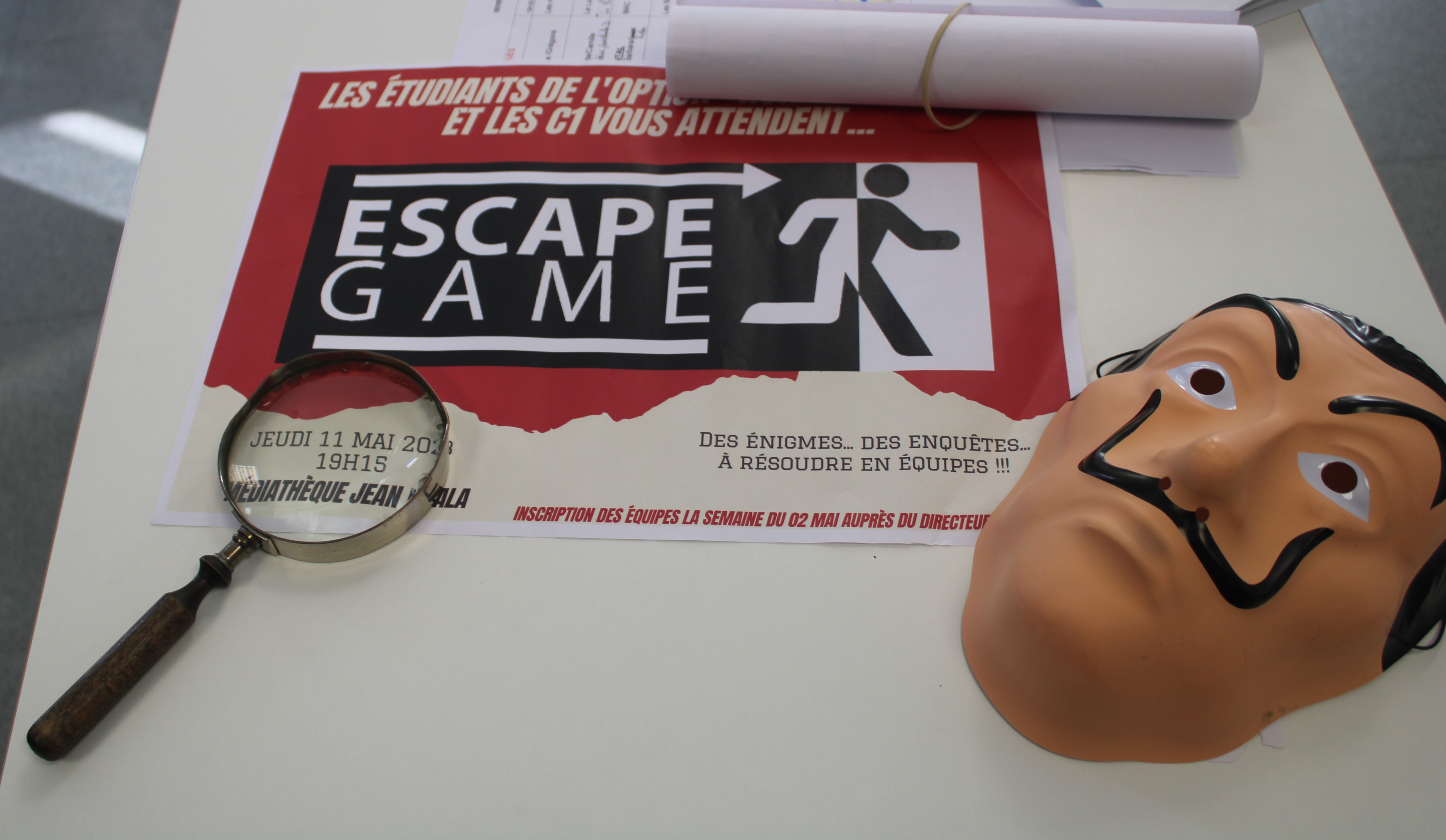 Affiche de l'escape game