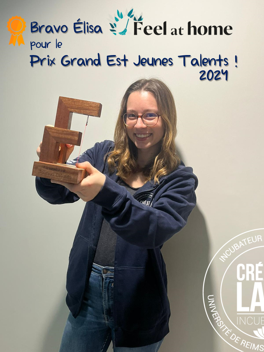 Elisa TRAPIER fondatrice de Feel at Home remporte le Trophée de Jeune Talent 