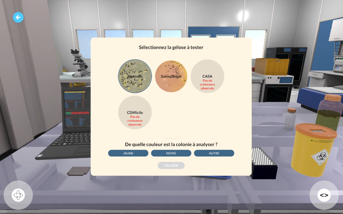 Laboratoire d'analyse microbiologique virtuel à l'UFR de Pharmacie avec le projet DeMETeRE