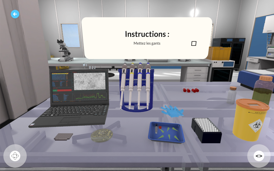 Laboratoire d'analyse microbiologique virtuel à l'UFR de Pharmacie avec le projet DeMETeRE