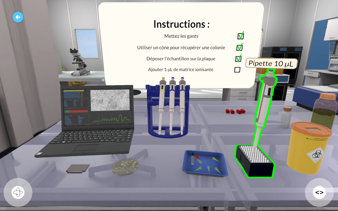 Laboratoire d'analyse microbiologique virtuel à l'UFR de Pharmacie avec le projet DeMETeRE