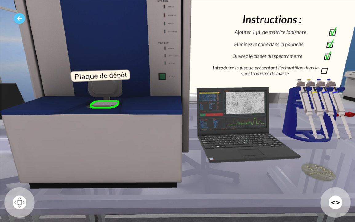 Laboratoire d'analyse microbiologique virtuel à l'UFR de Pharmacie avec le projet DeMETeRE
