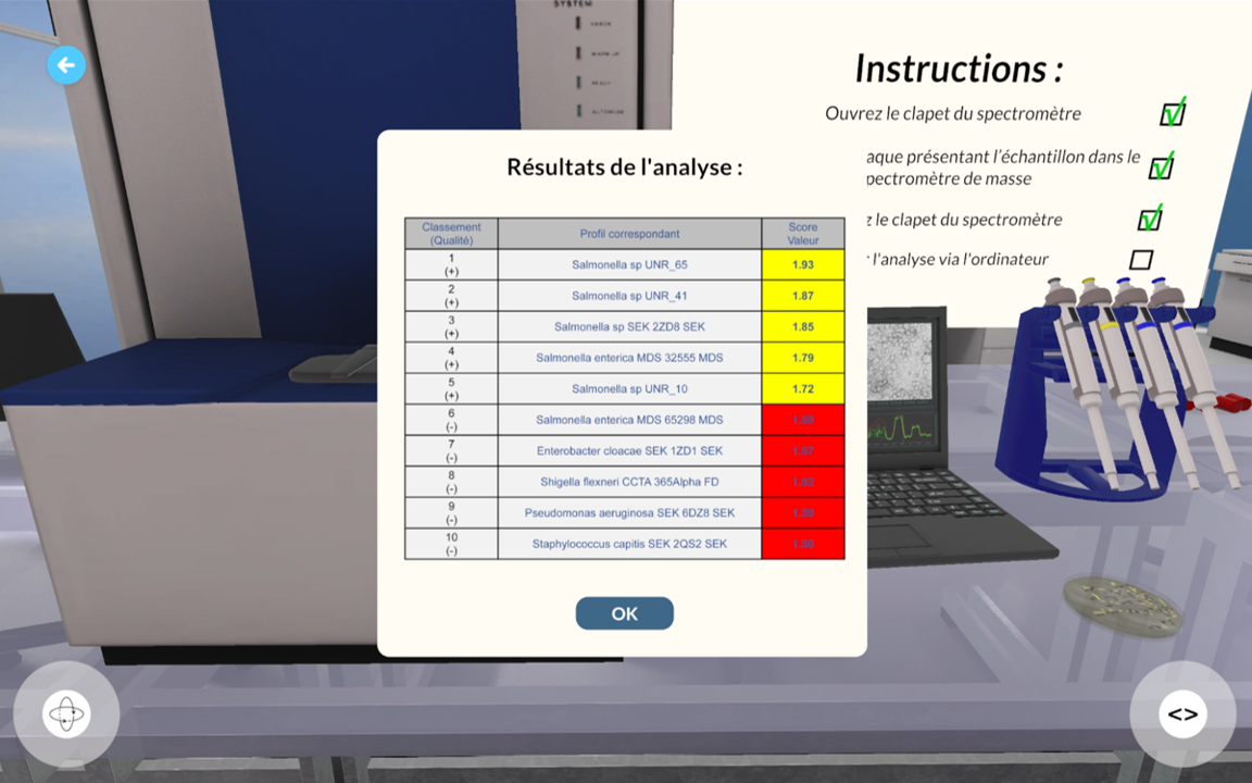 Laboratoire d'analyse microbiologique virtuel à l'UFR de Pharmacie avec le projet DeMETeRE