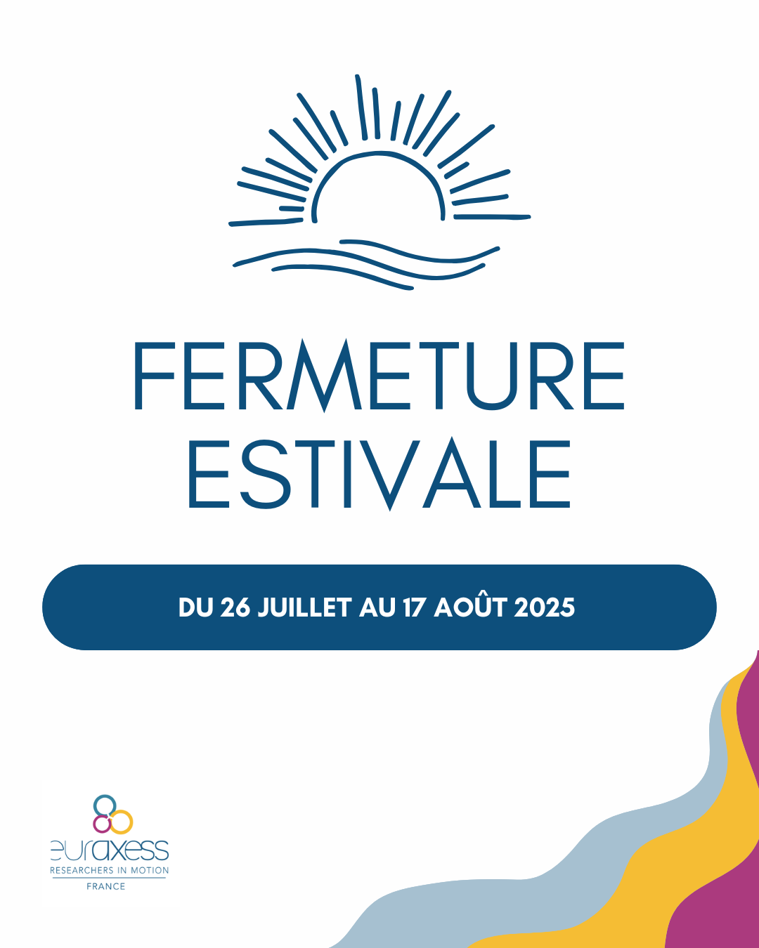 Fermeture estivale du centre Euraxess Reims 