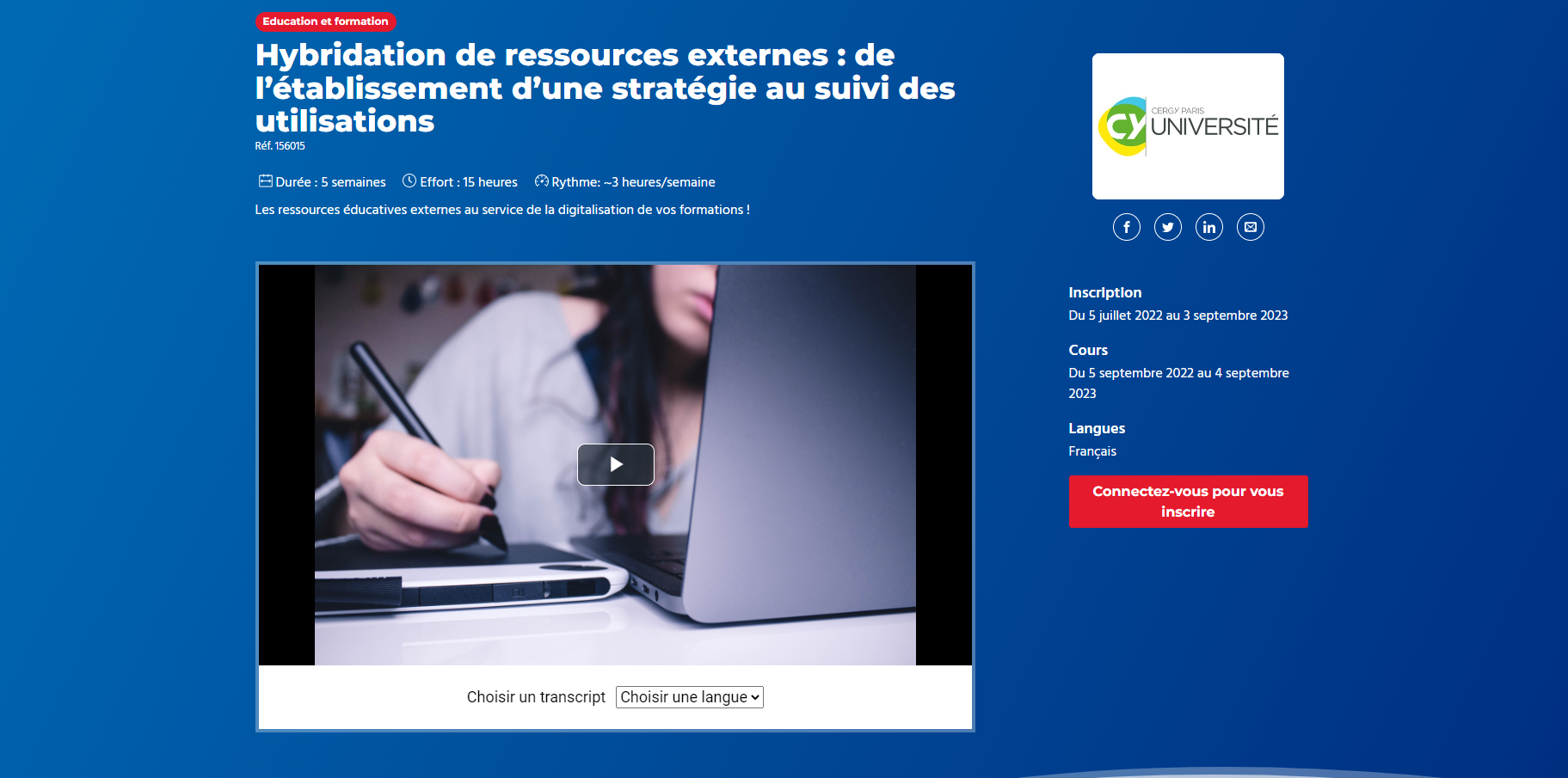 Hybridation de ressources externes