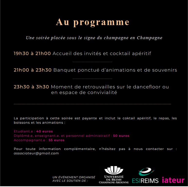 programme du gala Assoc'iateur