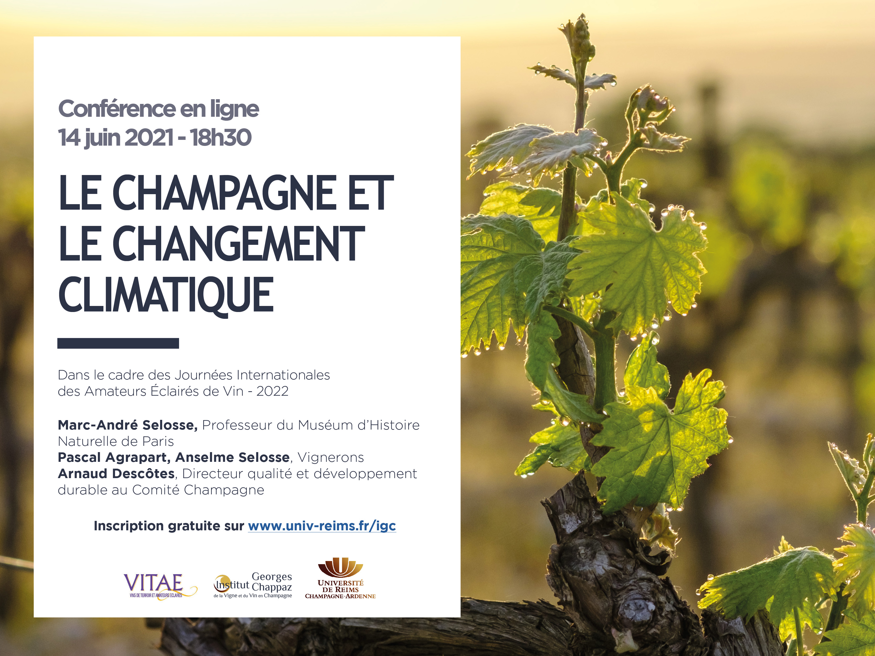 conf le champagne et le réchauffement climatique