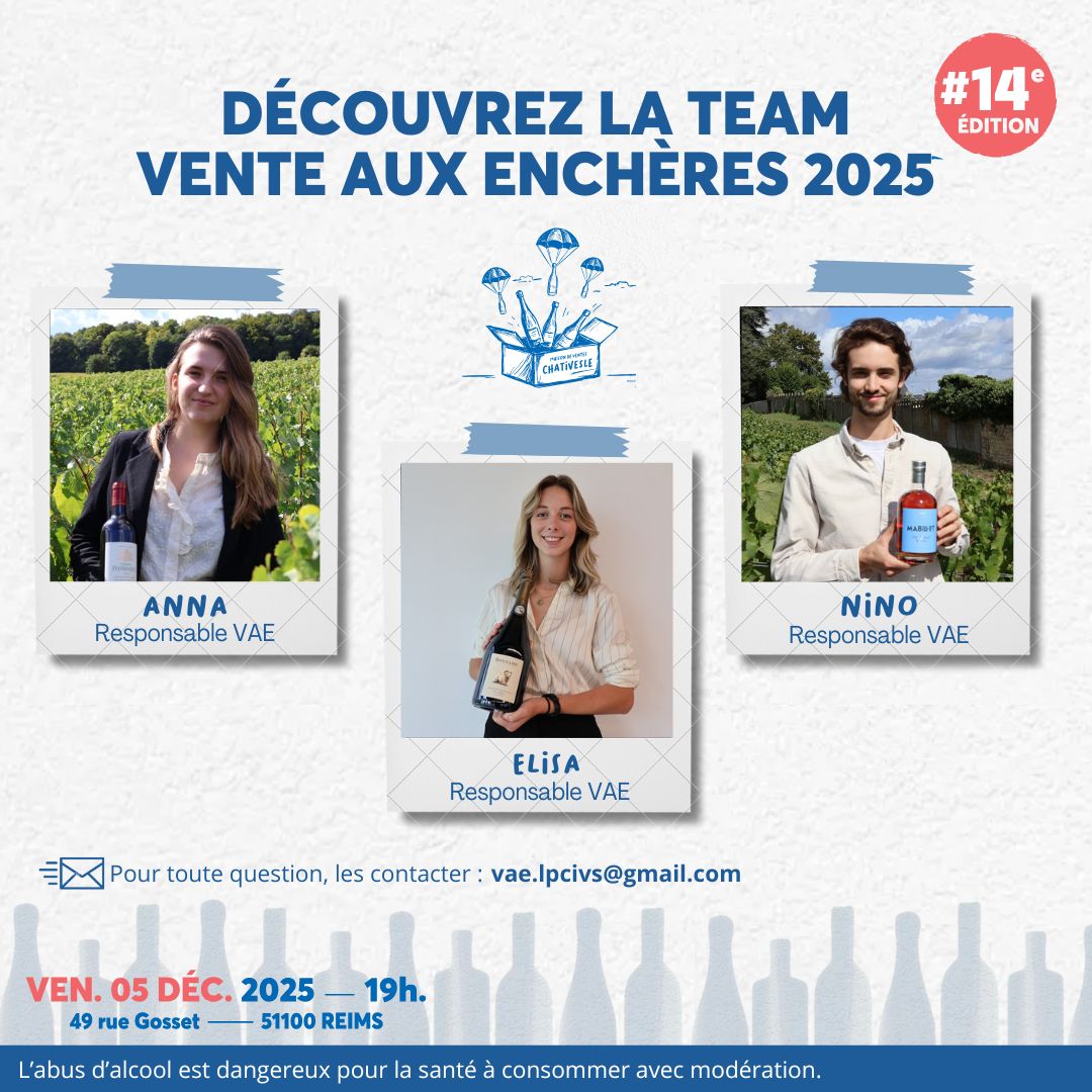 Présentation de l’équipe de la prochaine Vente aux Enchères de Vins et Spiritueux