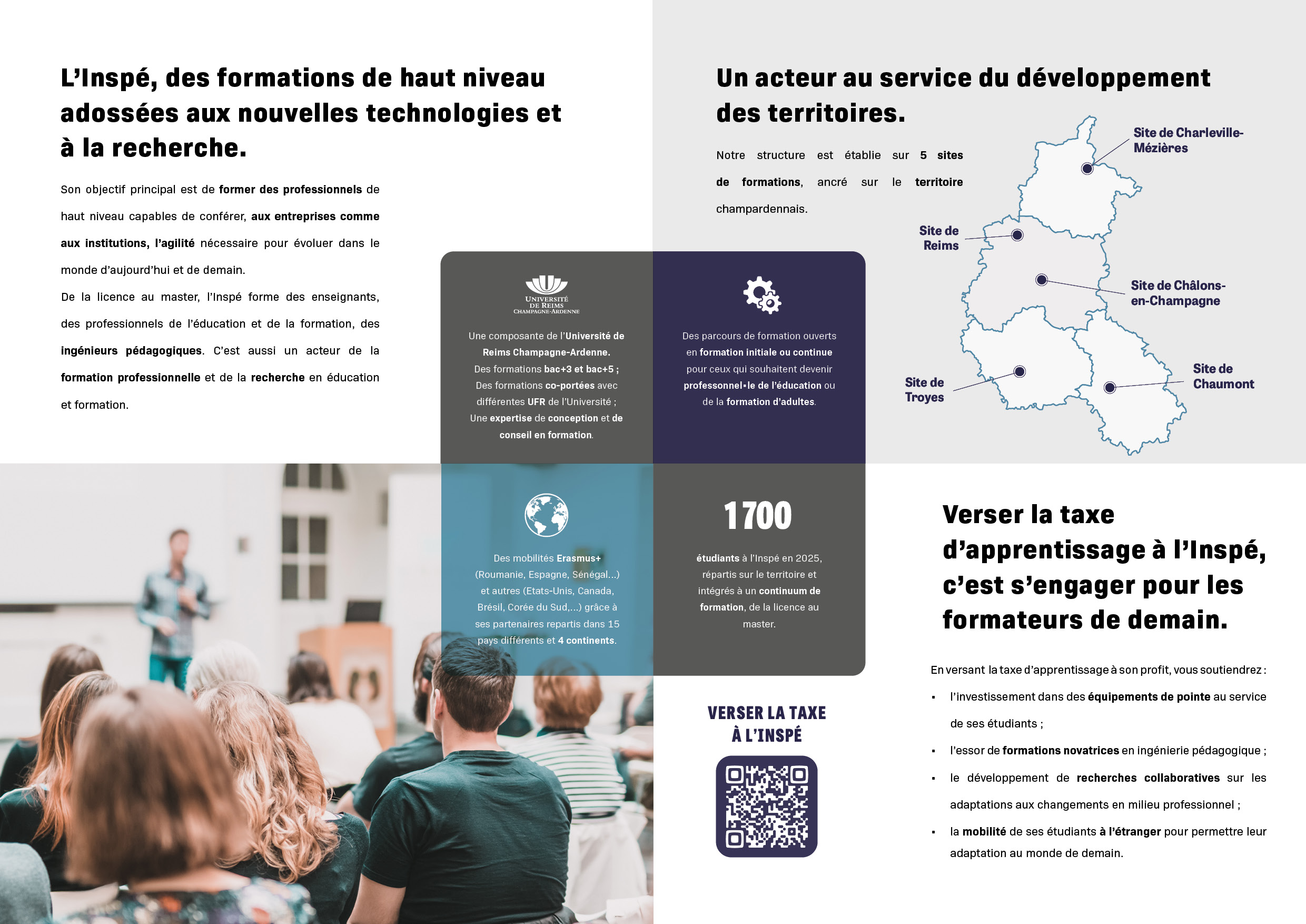 Verser la taxe d'apprentissage à l'Inspé en 2025