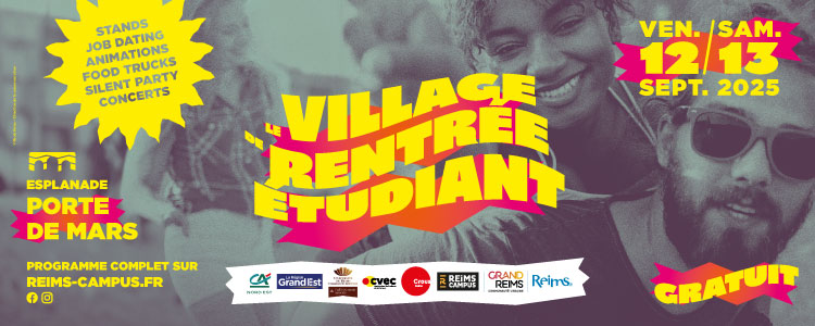 Village de rentrée étudiant 2025 : les 12 et 13 septembre
