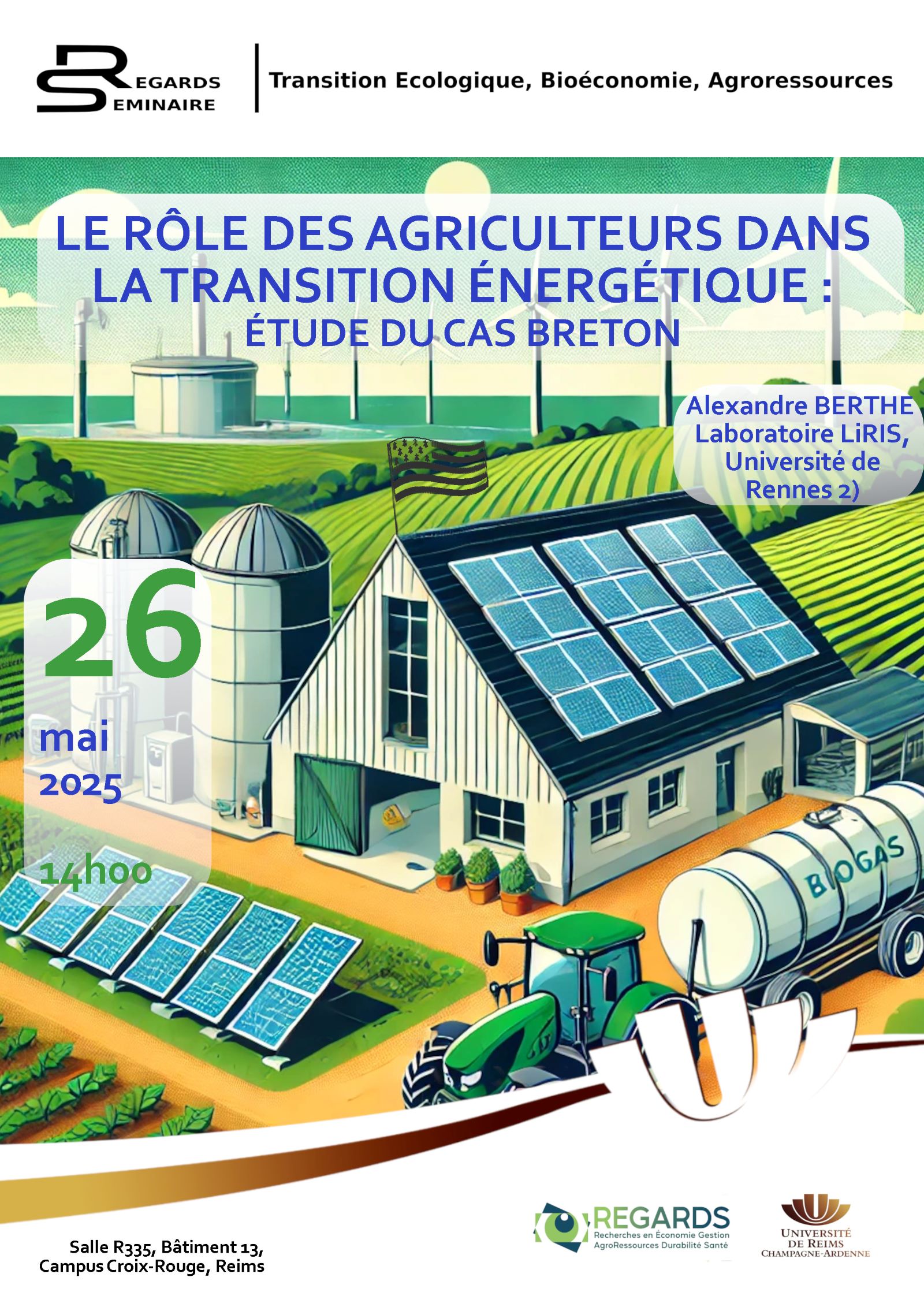 Séminaire "Transition Ecologique, Bioéconomie, Agroressources" - REGARDS