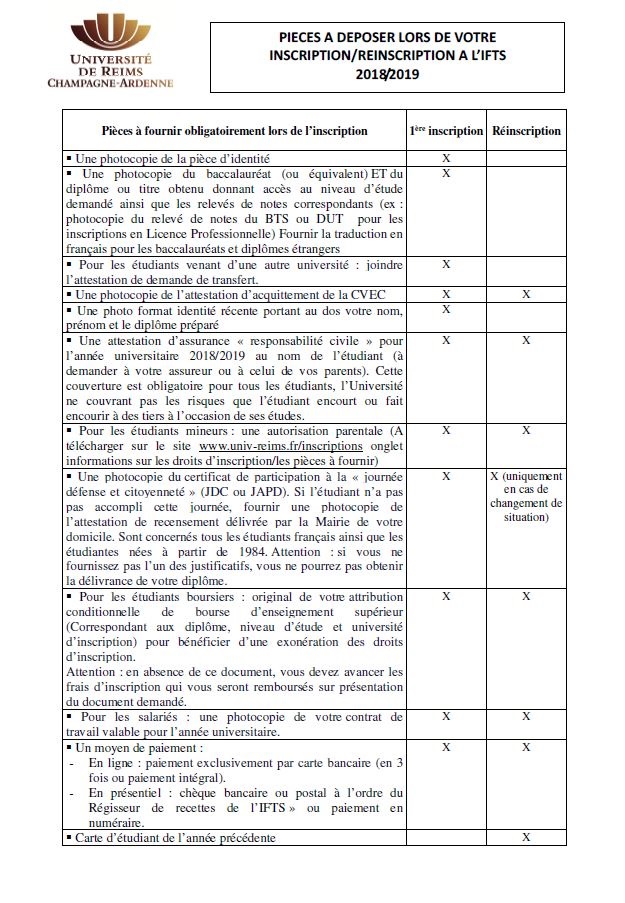 LISTE DES DOCUMENTS A FOURNIR EN VUE DE LA