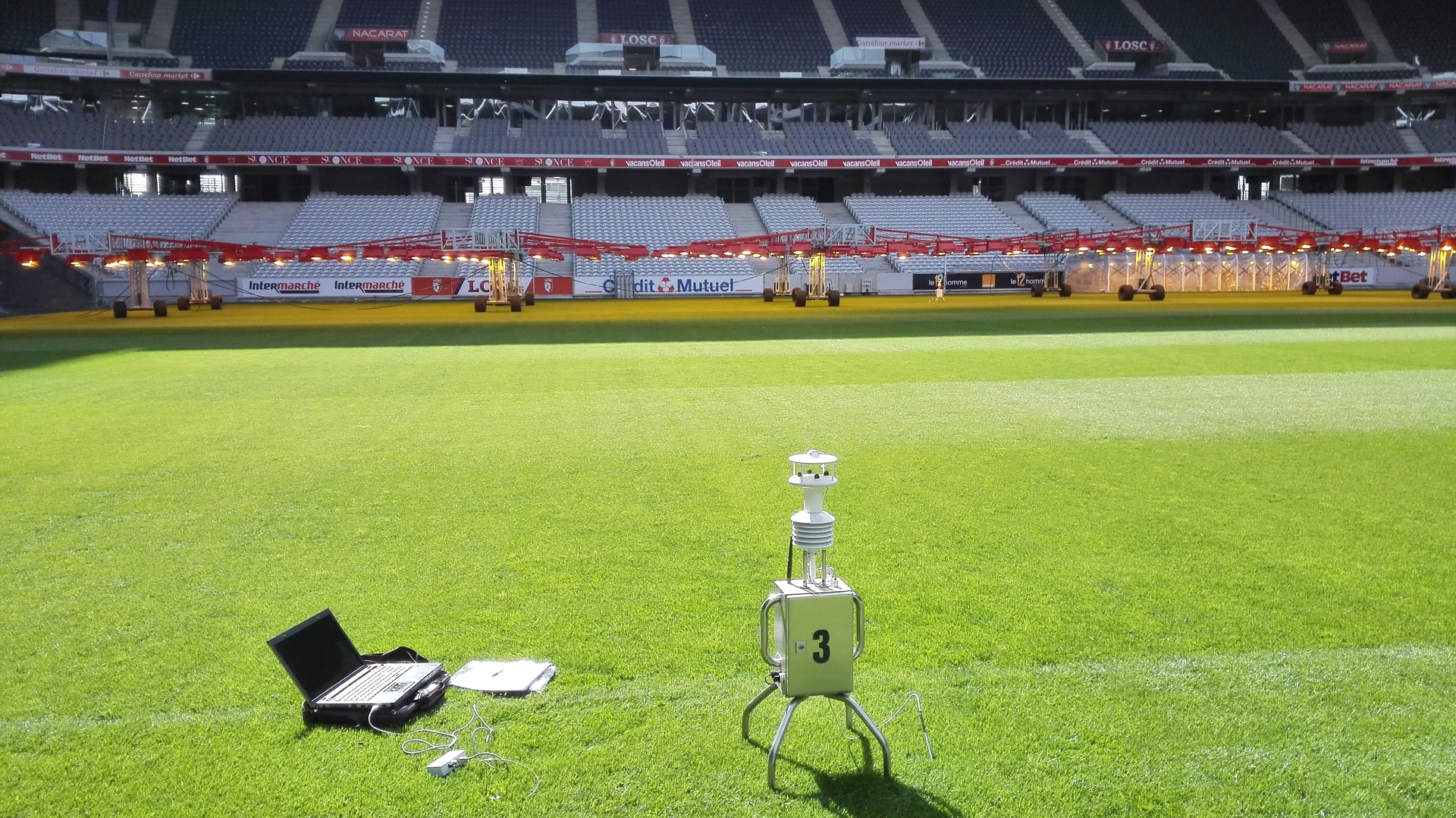 Utilisation du Junior Pam sur la pelouse du Stade de Lille