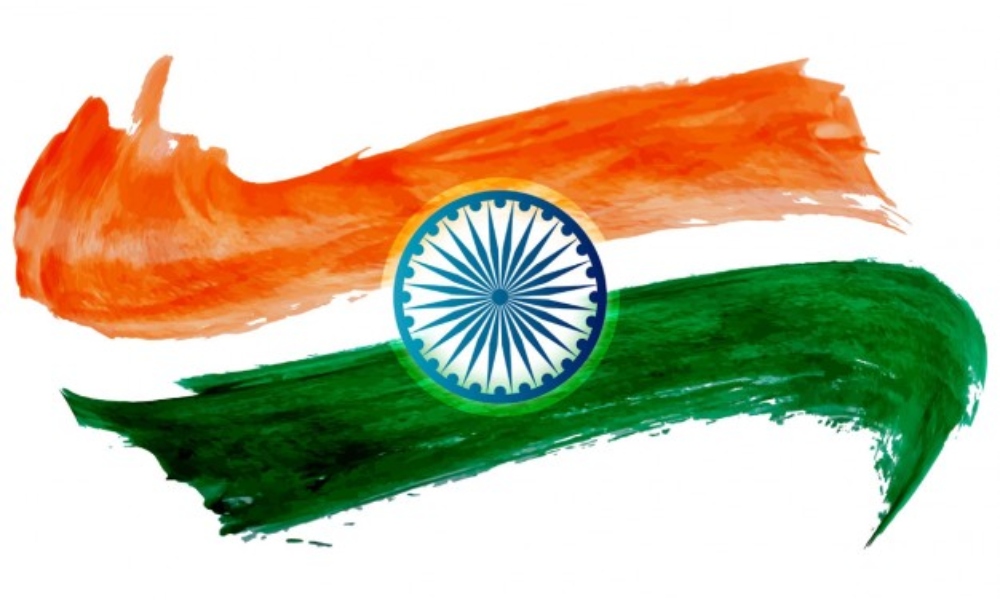 Peinture drapeau indien