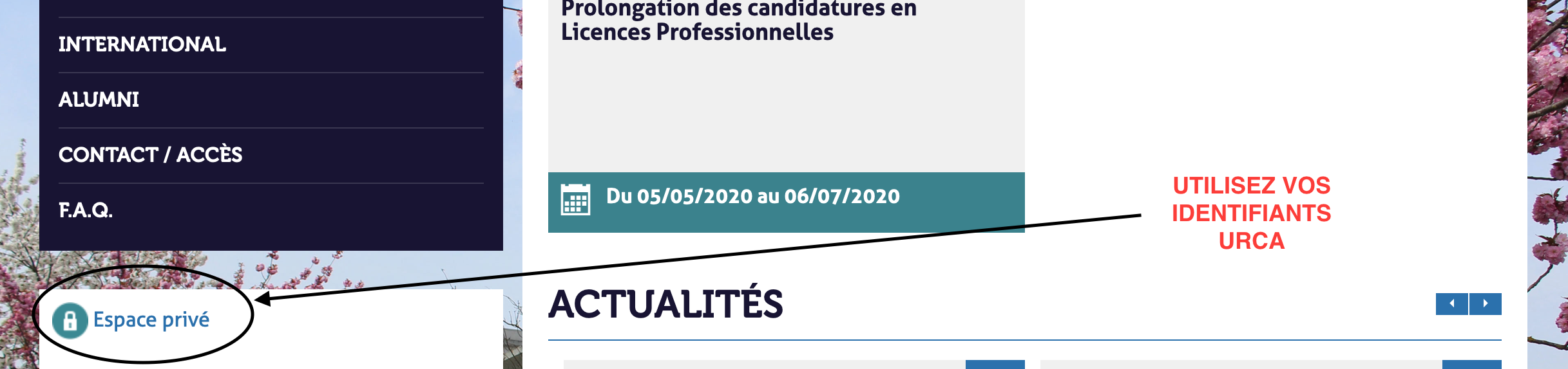 Login MCC 2020 IUT RCC