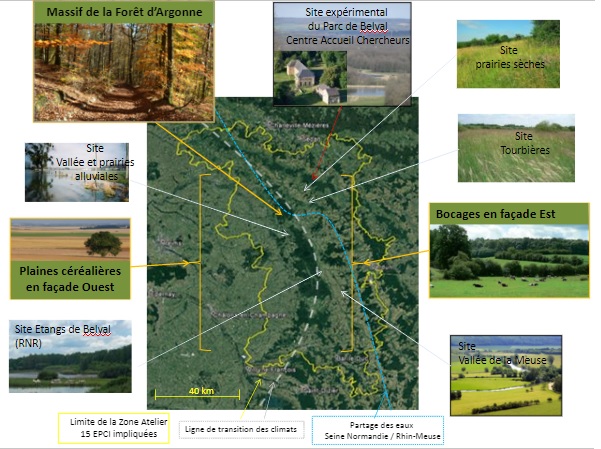 Une diversité de sites ateliers représentatifs de l'environnement rural