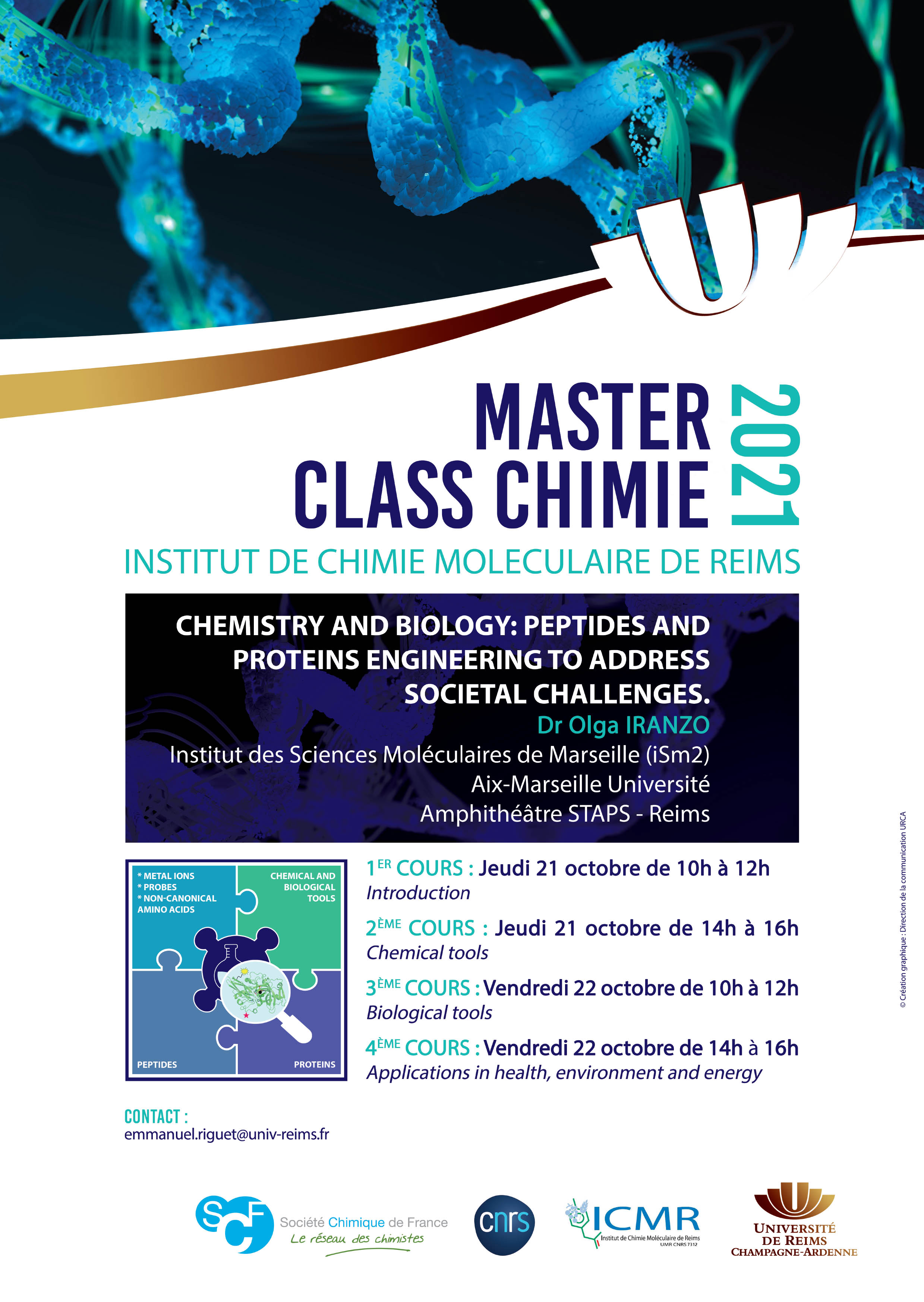 Affiche Master Class de Chimie 2021