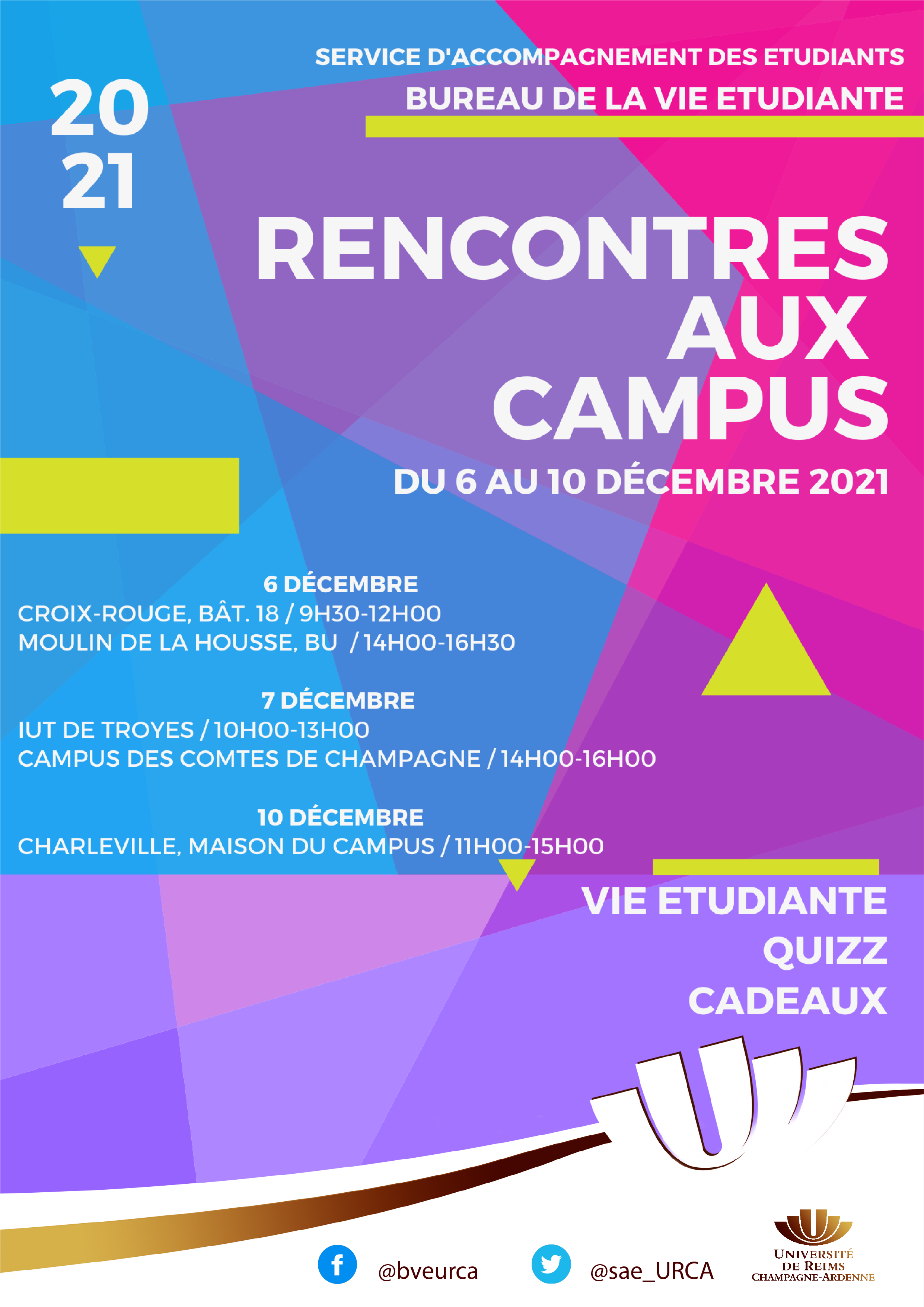 Affiche Rencontres aux campus