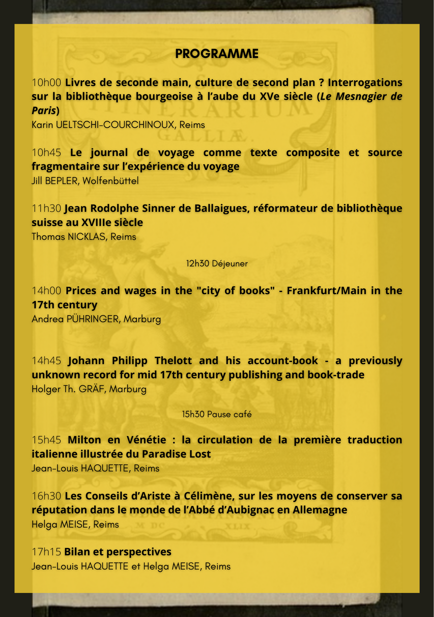 Programme JE Livre