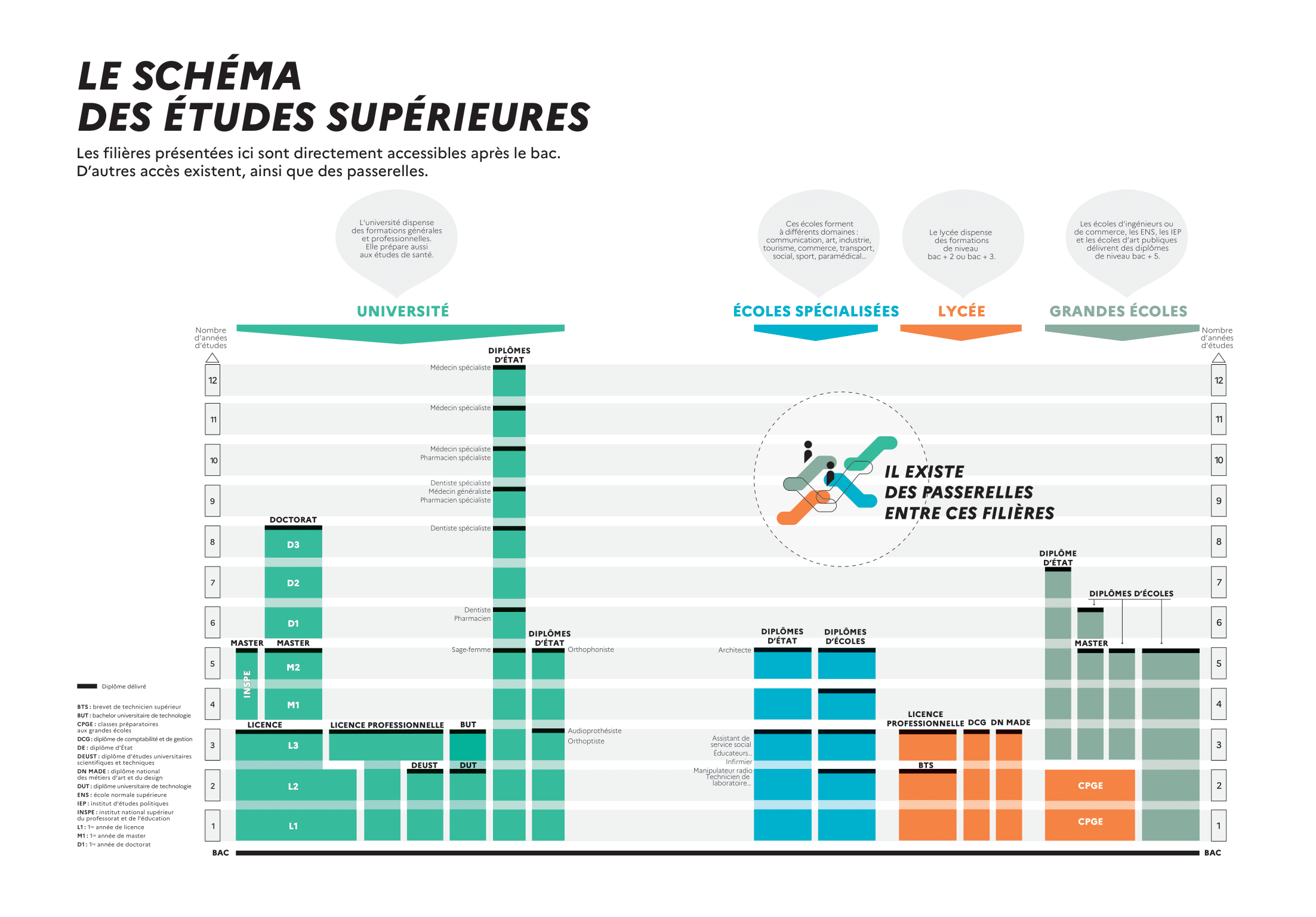 Schéma de l'organisation des études supérieures