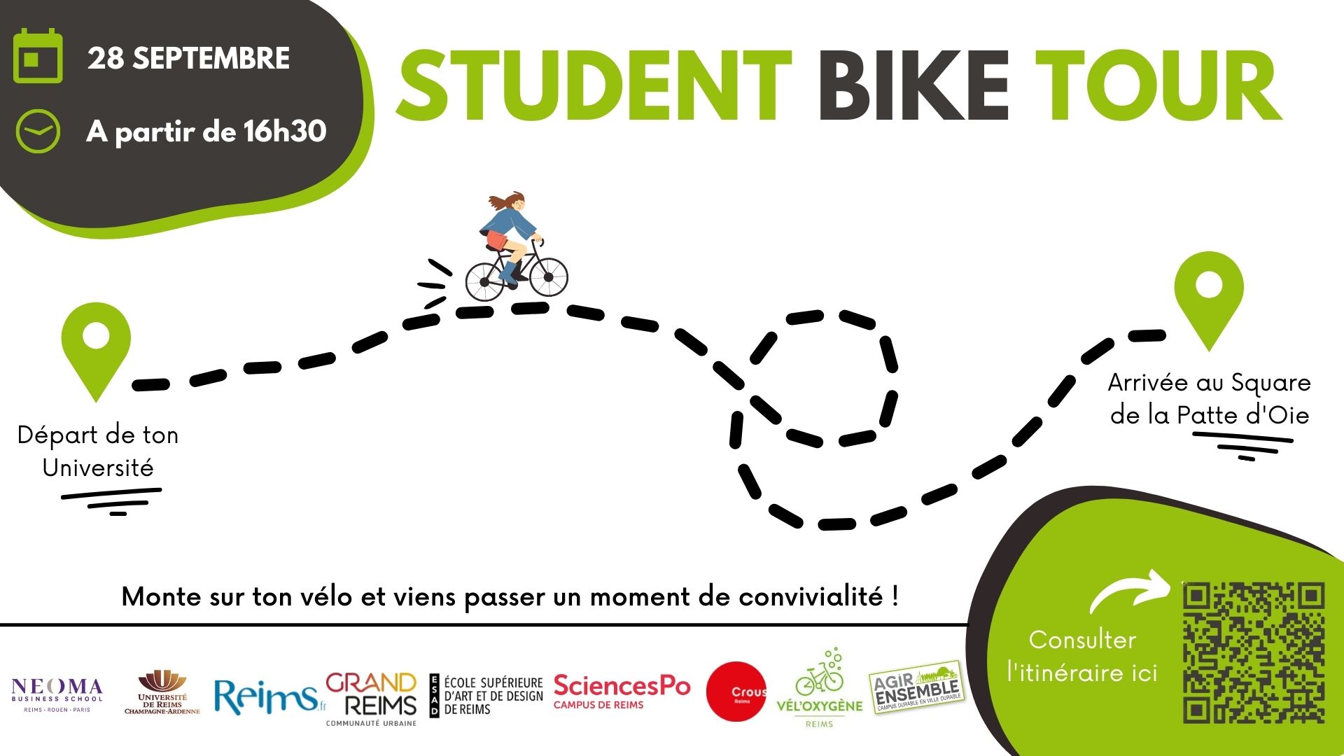 Affiche student bike tour