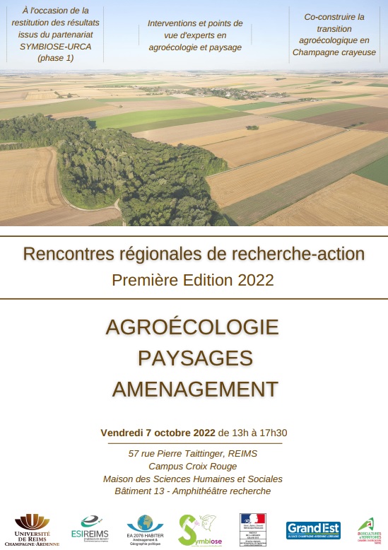 Affiche des rencontres régionales de recherche-action sur le thème de l'Agroécologie
