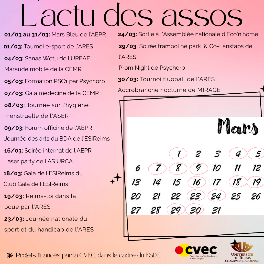 actu assos mars