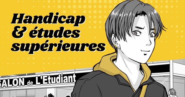 Couverture de la bande dessinée handicap et Études supérieures