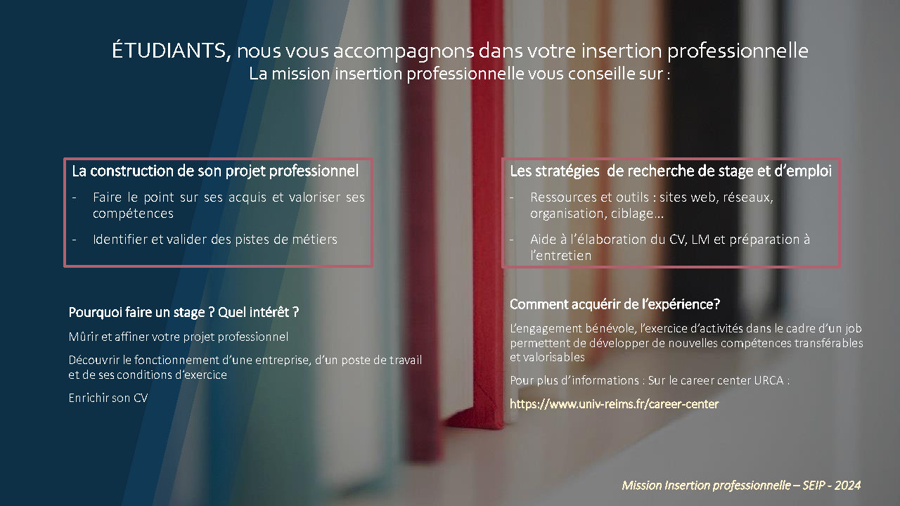 Accompagnement à l'insertion professionnelle