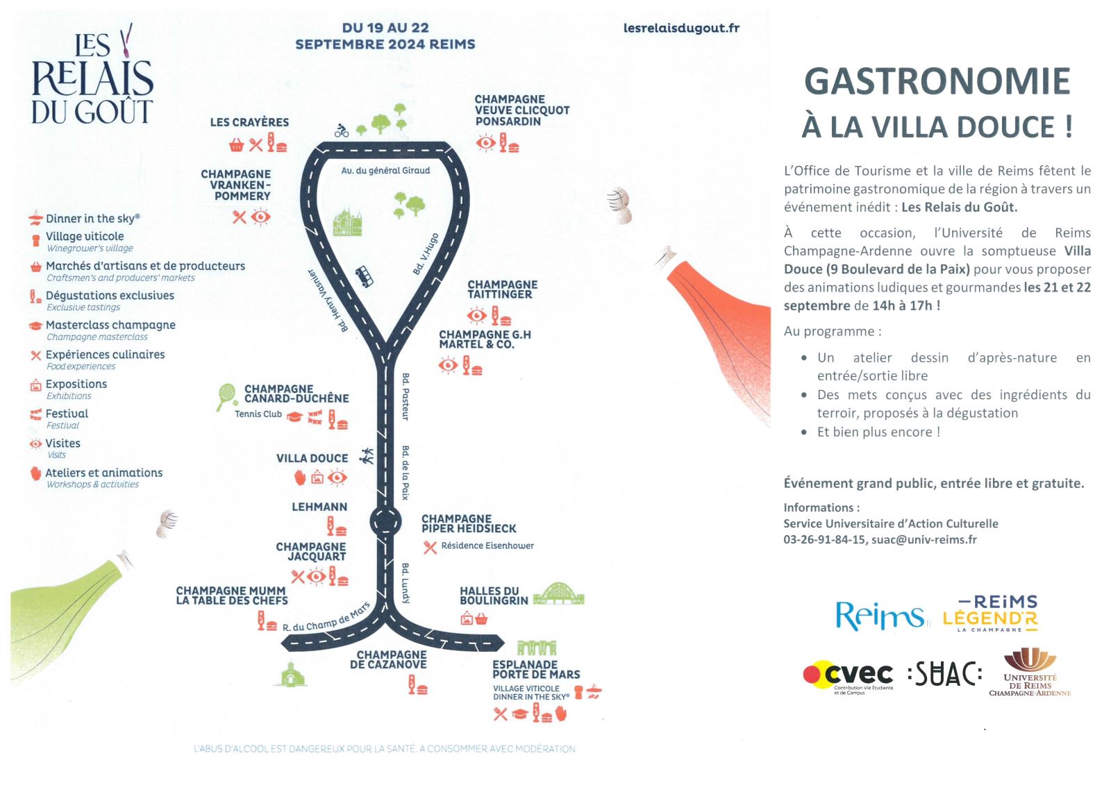 Gastronomie à la Villa Douce - Les relais du goût les 21 et 22 septembre :de 14h à 17h