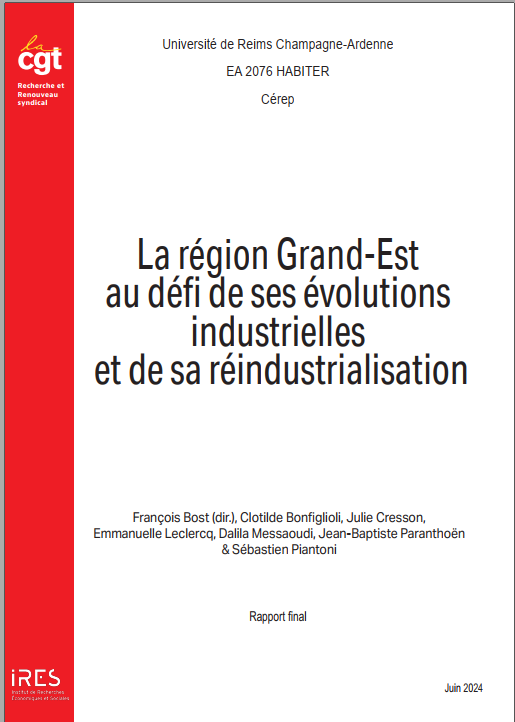 Publication du rapport « La région Grand Est au défi de ses évolutions industrielles et de sa réindustrialisation » 