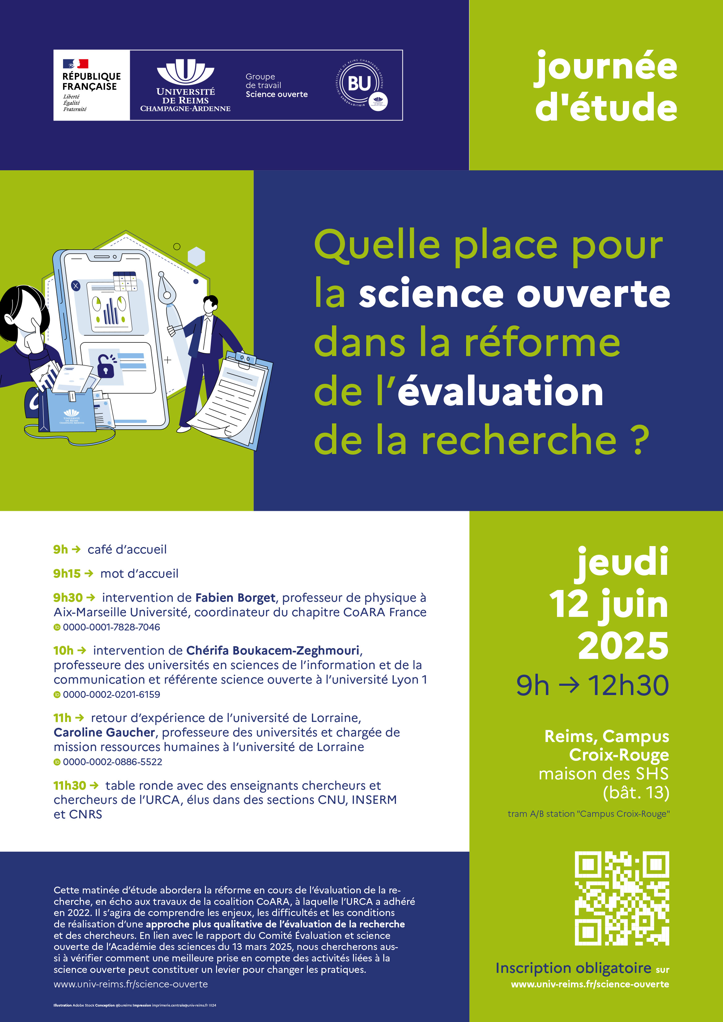 Journée d'étude "Quelle place pour la science ouverte dans la réforme de l’évaluation de la recherche ?"
