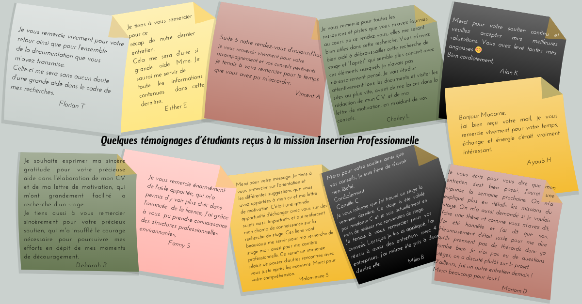 témoignages étudiants