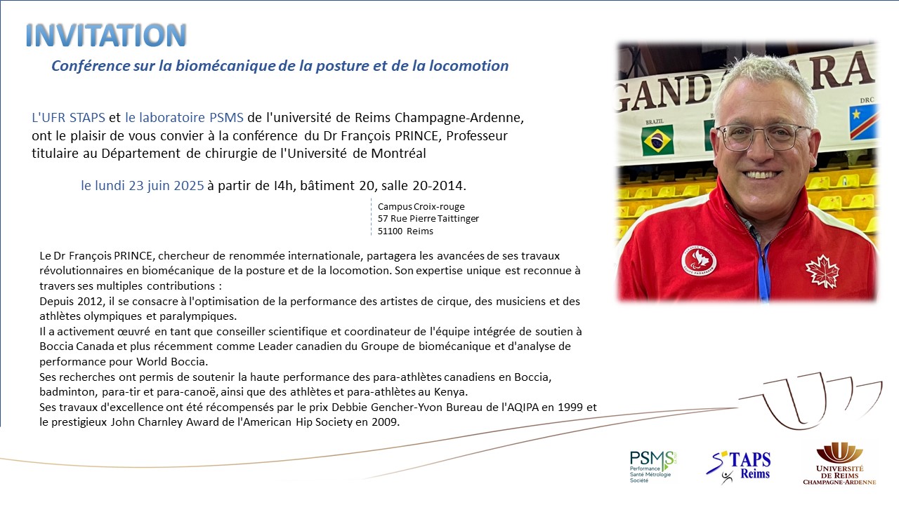 Conférence sur la biomécanique de la posture et de la locomotion