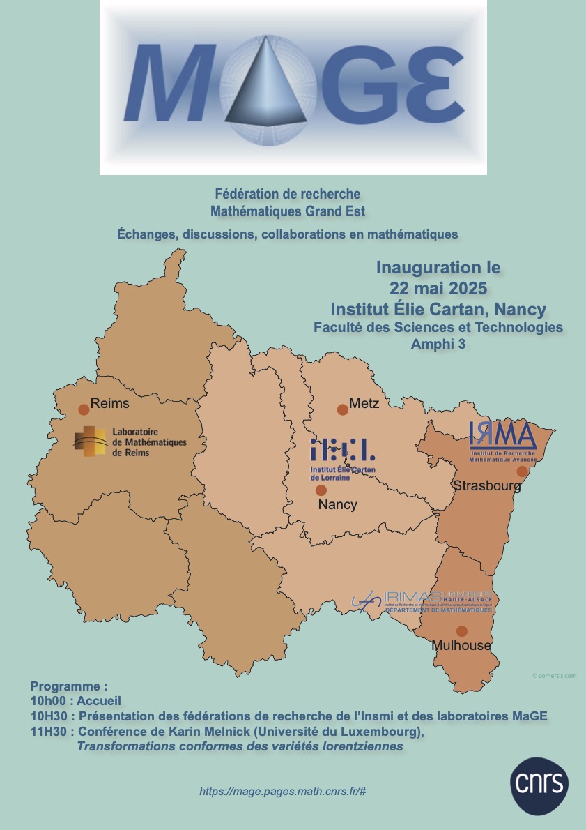 Lancement de la Fédération MaGE : Le Laboratoire de Mathématiques de Reims (LMR – URCA, CNRS) s’associe à une nouvelle dynamique régionale  