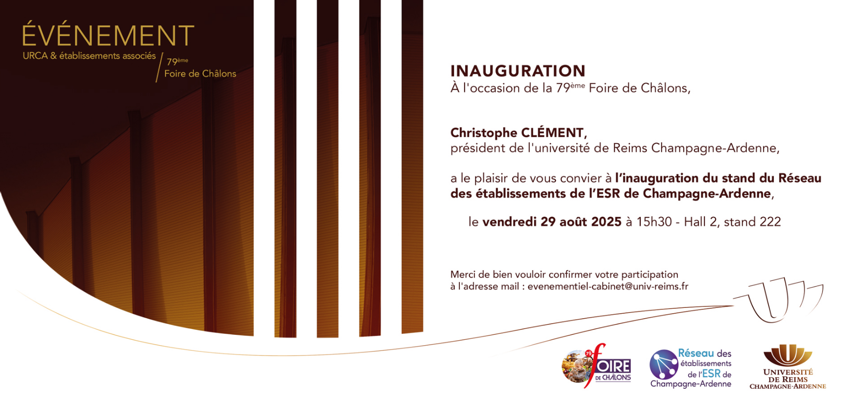 Inauguration du stand de l’Université de Reims Champagne-Ardenne à la Foire de Châlons