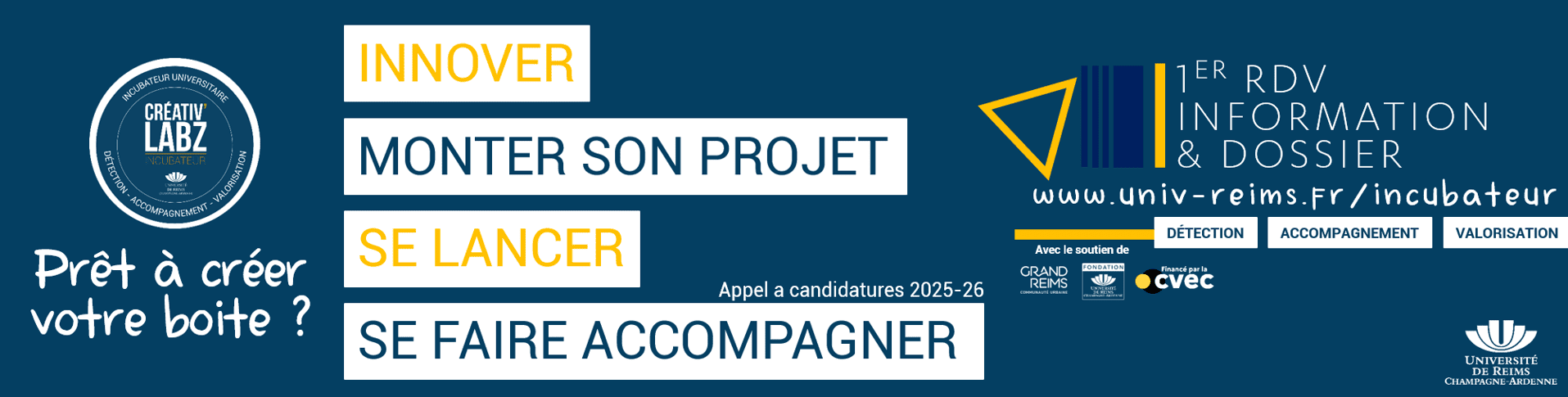 Montez votre boite ou développez votre activité grâce à l'incubateur universitaire URCA !