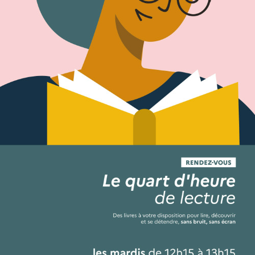 Quart d'heure de lecture, une pause sans écran tous les mardis de 12h15 à 13h15 à l'Inspé de Reims