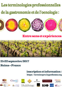 Colloque international -Les terminologies professionnelles de la gastronomie et 