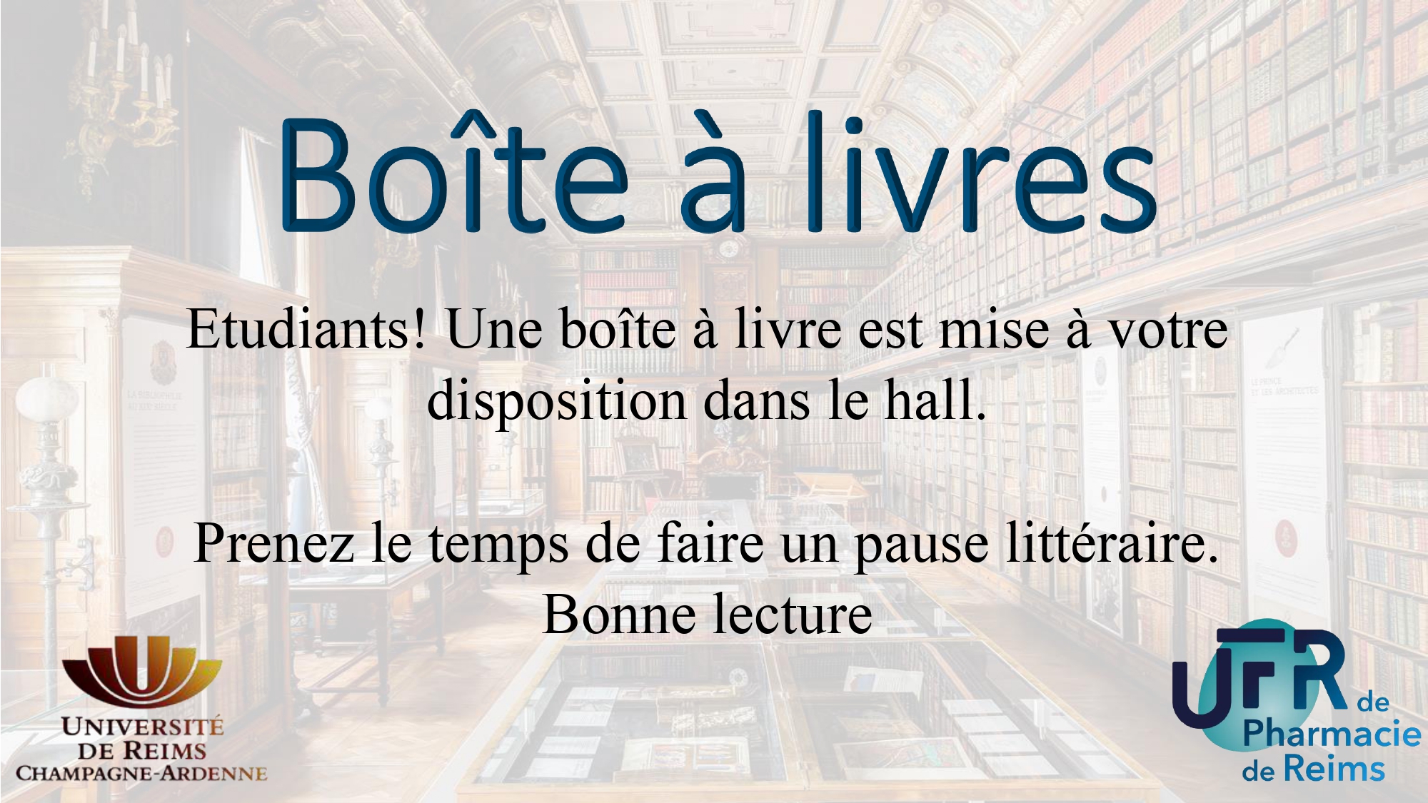 Affiche BOITE A LIVRES