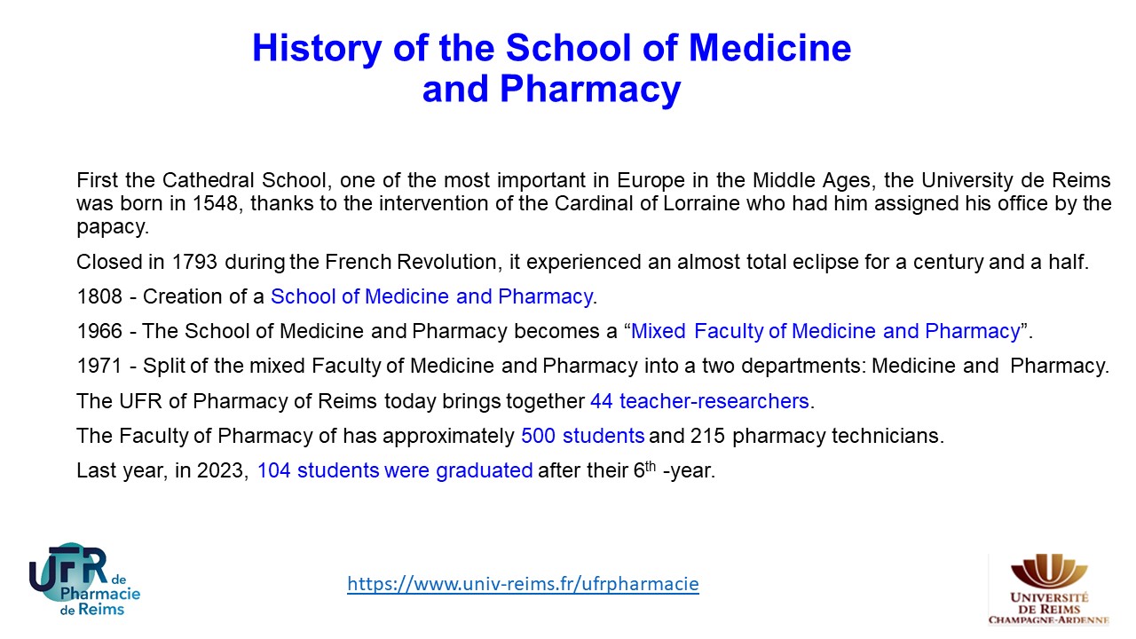Welcome at Pharmacy School