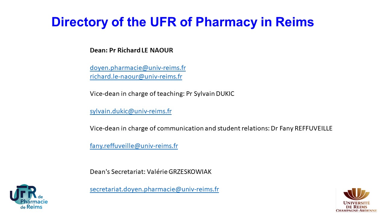 Welcome at Pharmacy School
