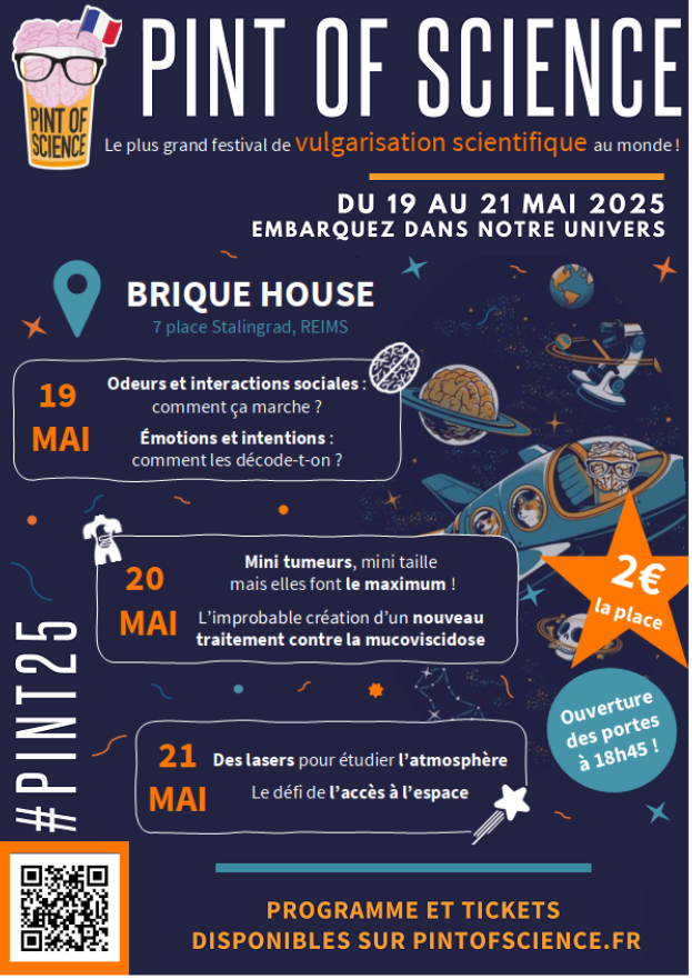 Evènement Pint of Science du 19 au 21 mai 2025