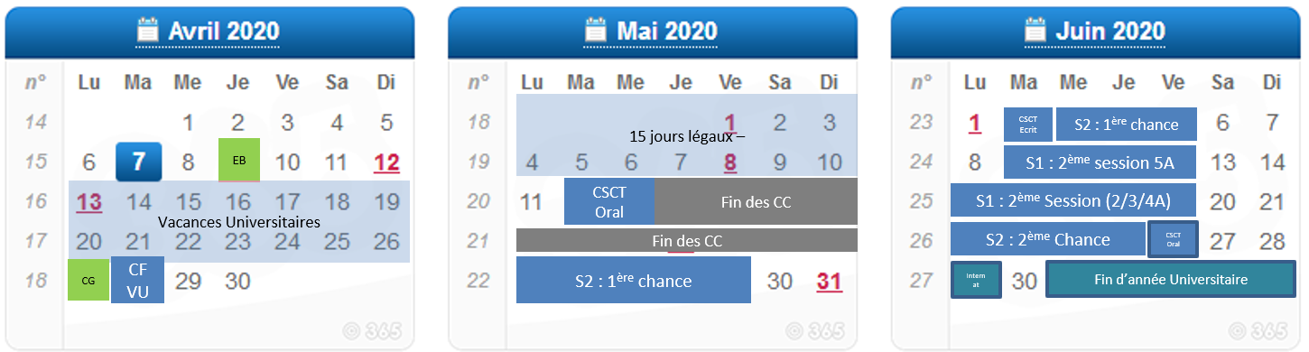 calendrier calendrier